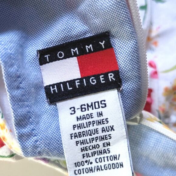 Vintage Tommy Hilfiger Dress Baby Girls Size 3-6m Floral Wildflower - Picture 6 of 6